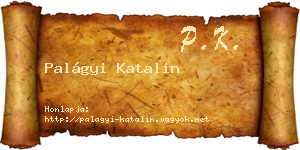 Palágyi Katalin névjegykártya